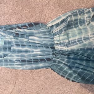 White and blue, water theme, tank top romper